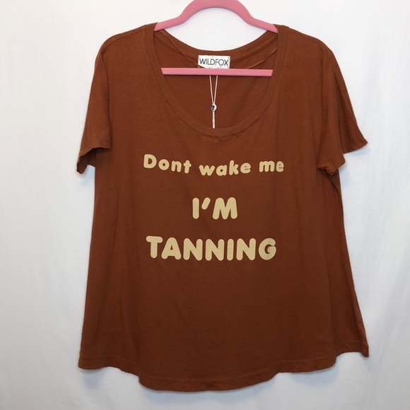 WILDFOX “Don’t Wake Me I’m Tanning” t-shirt small - Picture 1 of 8